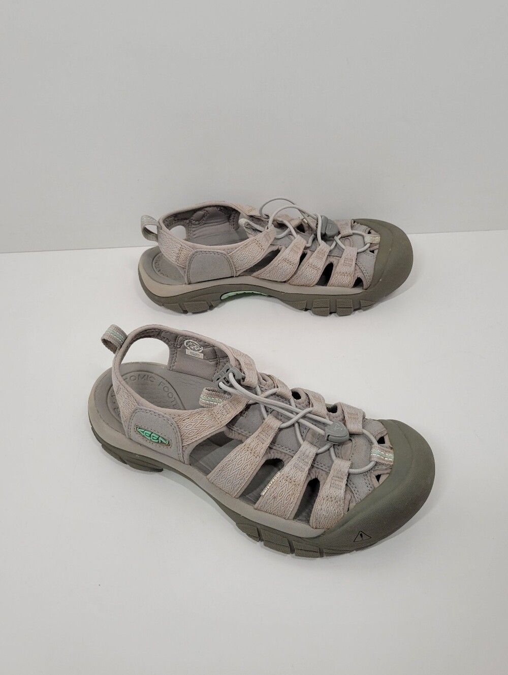KEEN Newport H2 Gray Mint Sport Waterproof Hiking Sandals Women Size 8